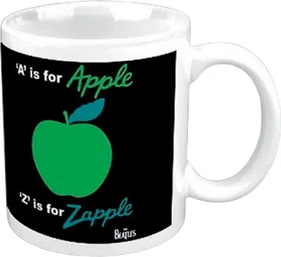 Immagine prodotto di The Beatles - Tazza da caffè "A Is For Apple Z Is For Zapple" RO13340 (Taglia unica) (Bianco/Nero)