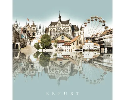 Produktbild von Glasbild Erfurt Wahrzeichen IV GLA2386 50x50 cm