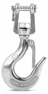 Gleithaken aus Edelstahl 304, drehbar, mit Sicherheitsschloss, 650/1000 kg