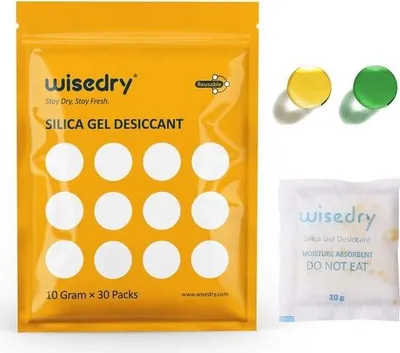 Image de Sachets de gel de silice avec indicateur d'humidité - 10 g x 30 pièces pour éliminer l'humidité