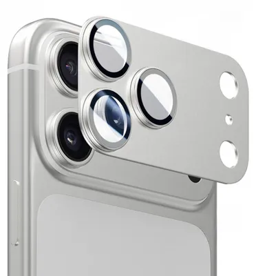 Image de Film de protection en verre 3D pour l'appareil photo de l'Apple iPhone 18 Pro, dureté 9H, objectif en aluminium, protection complète