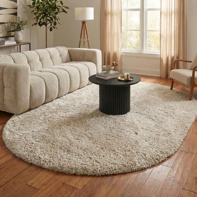 Image de Volero - Tapis rond pour enfants - Blaze Beige - 160x230 cm