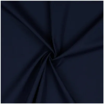 Baumwoll-Popeline 5003 Marineblau – Uni Baumwollstoff Meterware mit Oeko-Tex Zertifikat.