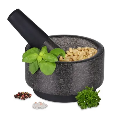 Produktbild von relaxdays Hmoždíř s tloučkem ze žuly