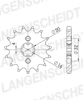 Image de Ritzel Supersprox 428 - 13Z CST-1550:13|grobverzahnt 16,0/20,0