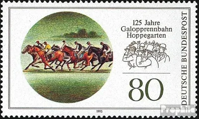 Produktbild von Briefmarken BRD (BR.Deutschland) 1993 Mi 1677 (kompl.Ausgabe) postfrisch 125 Jahre Galopprennbahn Hoppegarten