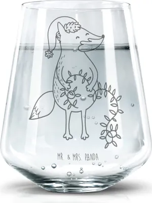 Produktbild von Mr. & Mrs. Panda Glas Fuchs Weihnachten - Transparent - Geschenk, Tumbler, Weihnachtszeit, Heiligabend, Weihnachtsmann, Nikolaus, Dekoglas, Becherglas, Wasserglas, Winter