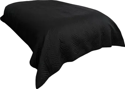 Produktbild von Tagesdecke Bettüberwurf 220x240 cm schwarz Uni Einfarbig gesteppt Sofaüberwurf