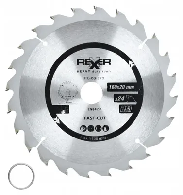 Produktbild von REXXER Kreissägeblatt für Holz 160x20mm 24 Zähne HM