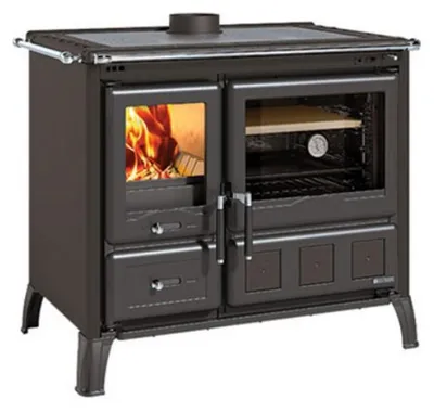 Image de Cuisinière à bois 10.5kw antharcite - Nordica Extraflame - GARDENIAXXLNOIRANTHRACITE -