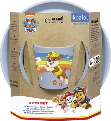 Produktbild von koziol Kindergeschirr Paw Patrol Grow hellblau, 3-teilig (1 Set)