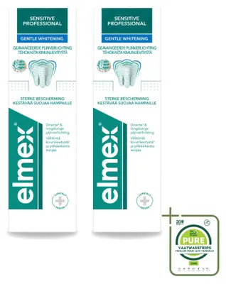 Produktbild von 2 x Elmex Sensitive Professional Gentle Whitening Tandpasta 75 ml - Großpackung - 2 Stücke