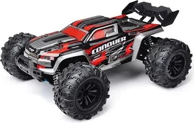 Image de Voiture télécommandée à l'échelle 1:16 - Haute vitesse 50 km/h - Idéal pour adultes et enfants - Télécommande 2,4 G - 4WD-Offroad-Monstertruck - Extérieur - Voiture RC - Camion RC - Rouge