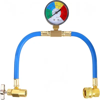 Image de Tuyau de remplissage de réfrigérant R134a pour climatiseurs automobiles, raccordement de 1/2 pouce