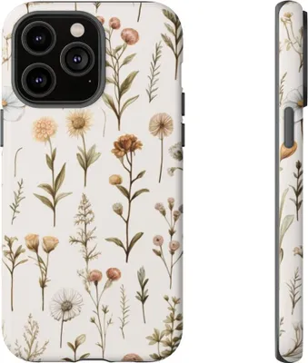 Produktbild von Handgezeichnete Wildblumen und Kräuter – Hülle Kompatibel mit iPhone 14 Pro Max