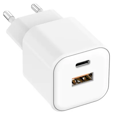Zdjęcie produktu dla Setty Ładowarka Sieciowa Usb-A + Usb-C 20W Lsgan-Ac-200 Biała