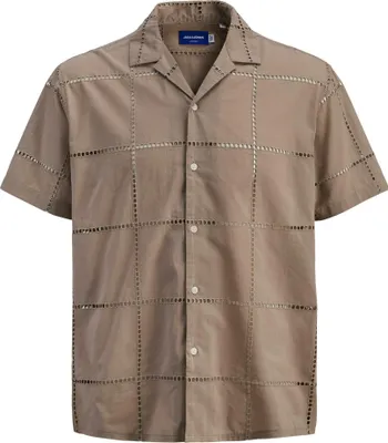 Produktbild von JACK & JONES Gestepptes Kurzarmhemd mit Karomuster und Knöpfen Größe: XL (43/44)