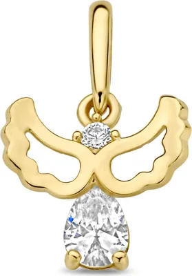 Produktbild von New Bling - 9NBG-0935 - 14K geelgouden hanger – engelvorm – met zirkonia