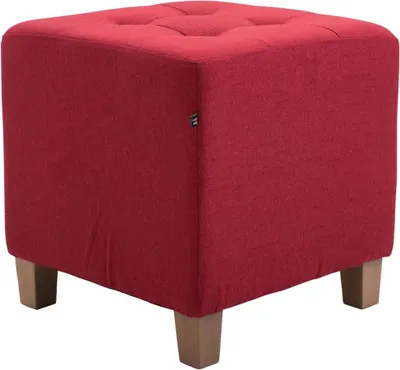 Produktbild von Sitzhocker, Ottomane – modernes, elegantes Design mit langlebigen Staubschutzhüllen, Komfort und Stabilität. Farbe: Rot