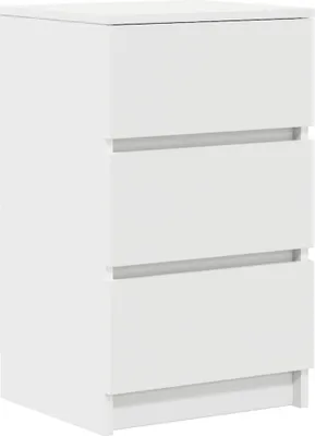 Immagine prodotto di Comodino con 3 Cassetti Bianco 39x35x65 cm