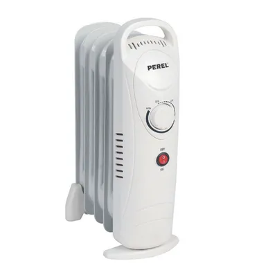Produktbild von Perel Ölradiator 700 W, 7 Rippen, Elektroheizung, tragbarer Heizlüfter, elektrischer Raumheizer,