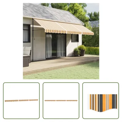 Produktbild von The Living Store Markisenvolant Gelb und Grau Gestreift 5 m