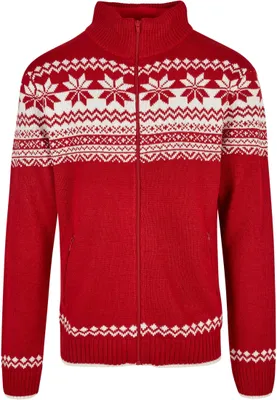 Produktbild von Brandit - Norweger Full Zip Strickjacke rot - 4XL