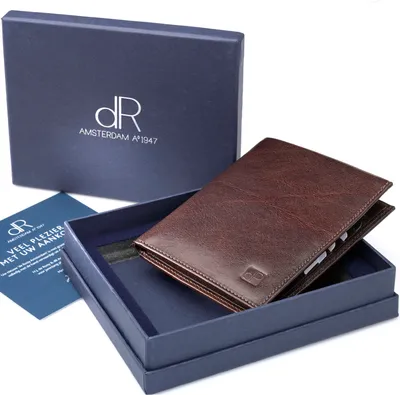 Produktbild von dR Amsterdam Brieftasche Herren Leder | Kartenhalter | Brieftasche Herren | RFID Canyon - 2720 Moro