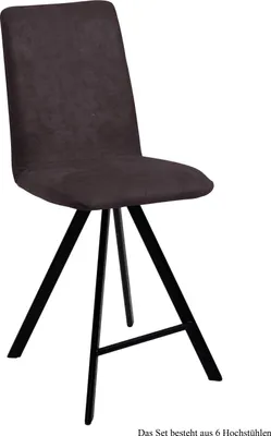Produktbild von Thekenstuhl (6er-Set) Deedee 47x109x60 Schwarz/Espresso