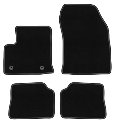 Productafbeelding van Velours automatten voor Citroen e-C4 vanaf 2021 (hatchback) – 4-delig, zwart, op maat – Wielganizator BASIC