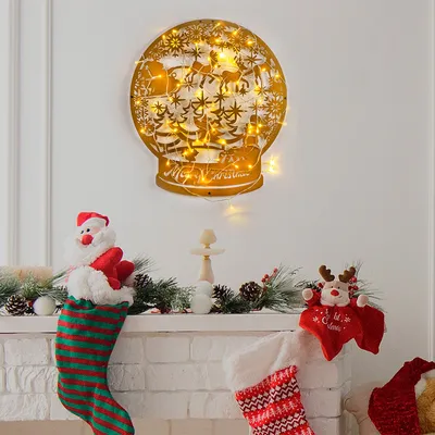 Produktbild von Wallity, XMASGOLD - 025, Wandskulptur, Gold, 100 % METALL, 44 x 50 cm