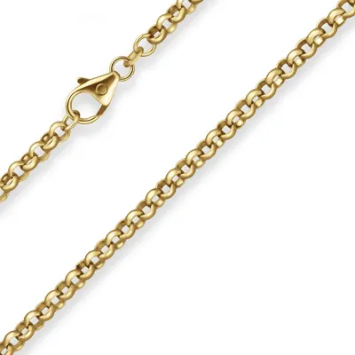 Produktbild von 4mm Armband Erbskette Goldarmband Armschmuck aus 585 Gold Gelbgold 19cm