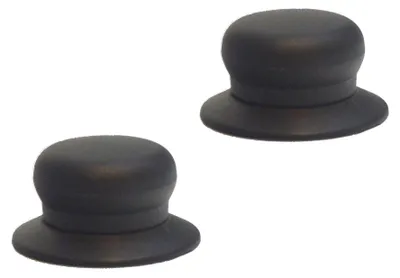 3er-Set Reservegriffe für Topfdeckel, schwarz, Kunststoff, 260 °C