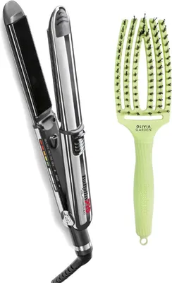 Zdjęcie produktu dla BaByliss PRO Elipsis 31mm Black BAB3000EPE + Olivia Garden Finger Brush Tropical Lime