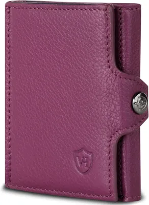 Produktbild von Slim Wallet Leder mit Münzfach RFID Schutz Mini Geldbörse Kartenetui Portemonnaie Dünn Kompakt Scheinfach Herren Damen Geschenkbox