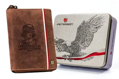 Obrázek produktu pro Peterson Pánská kožená peněženka Mirrored hnědá One size
