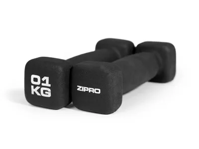 Obrázok produktu pre ZIPRO Neoprénové činky 2x 1 kg (sada 2 ks) – Činky pre ženy, mužov a rehabilitáciu – Protiskluzové fitness závažia pre domáce použitie, aerobik, jógu a pilates