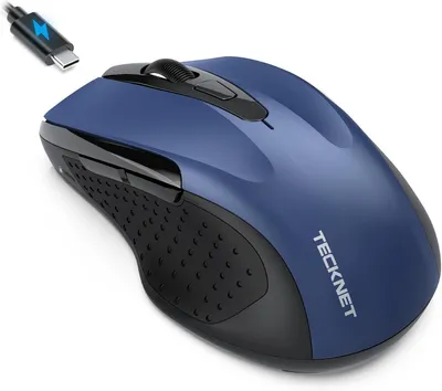 Imagen del producto de Ratón inalámbrico con función de vibración, compatible con portátiles (TRES modos: BT 5.0/3.0 + 2.4G), 4800 DPI, ratón inalámbrico recargable y silencioso para Mac OS, Android y Windows