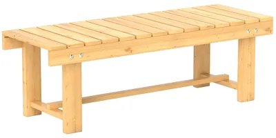 Produktbild von Wasserdichte 2-Sitzer-Gartenbank aus Tannenholz, 110 x 38 x 35 cm