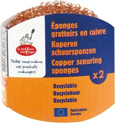 Immagine prodotto di Set di 2 spugne abrasive in rame - La Droguerie Ecologi