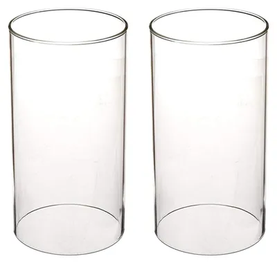 Glaskerzenhalter offener Zylinder 7,5x20,3 cm 2er-Set