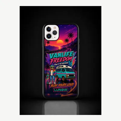 Immagine prodotto di Custodia per iPhone 11 Pro Max, cover protettiva per cellulare con motivo "Vanlife" – LUNØIR ©