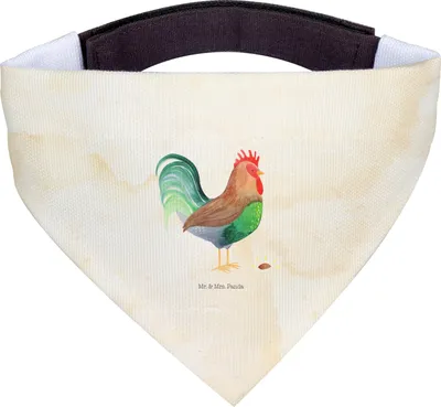 Produktbild von Mr. & Mrs. Panda Halstuch Hahn Korn - Vintage - Geschenk, Für Hunde, Hundehalstuch, Bauernhof, Natur, Eier, Henne, Schal Hund, Tuch
