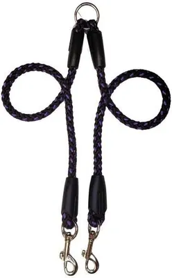 Obrázek produktu pro Palkar vodítko rozdvojka pro psy 40 cm x 8 mm černo-fialová