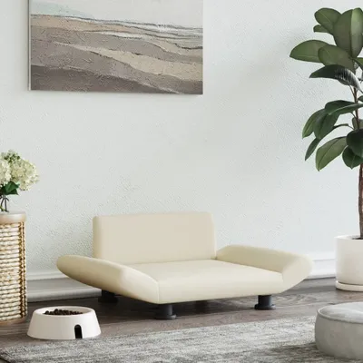Produktbild von The Living Store Hundebett Creme 70x45x28 cm Kunstleder