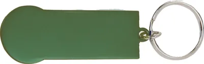 Produktbild von Metall-Schlüsselanhänger mit Einkaufschip / Farbe: grün