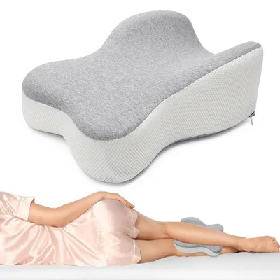 Immagine prodotto di Cuscino ergonomico per le ginocchia, ideale per chi dorme su un lato, con supporto in memory foam