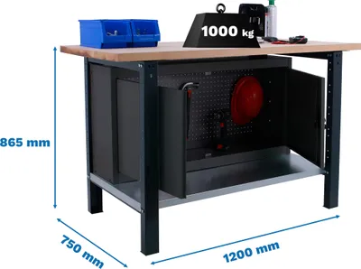Produktbild von Simonrack Werkbank SIMONWORK BT6 PRO anthrazit 120,0 x 75,0 x 83,0 cm