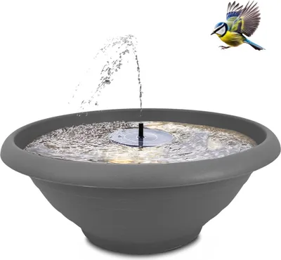 Immagine prodotto di Set di fontane solari per esterni - vasca grande 50 cm grigio