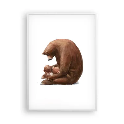 Produktbild von Gerahmtes Poster - Weißer Rahmen - Bär Teddybären Kinder - 70x100 cm - Wand Bild - Wanddeko - Wandbilder - Kunstposter - Wandposter - Bilderrahmen - Bilder - Kunstdruck - P2WPA70x100-4732